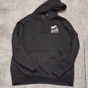 Men's Gildan Black Hoodie with Fly Fishing Logo